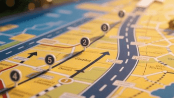 A roadmap or milestone illustration